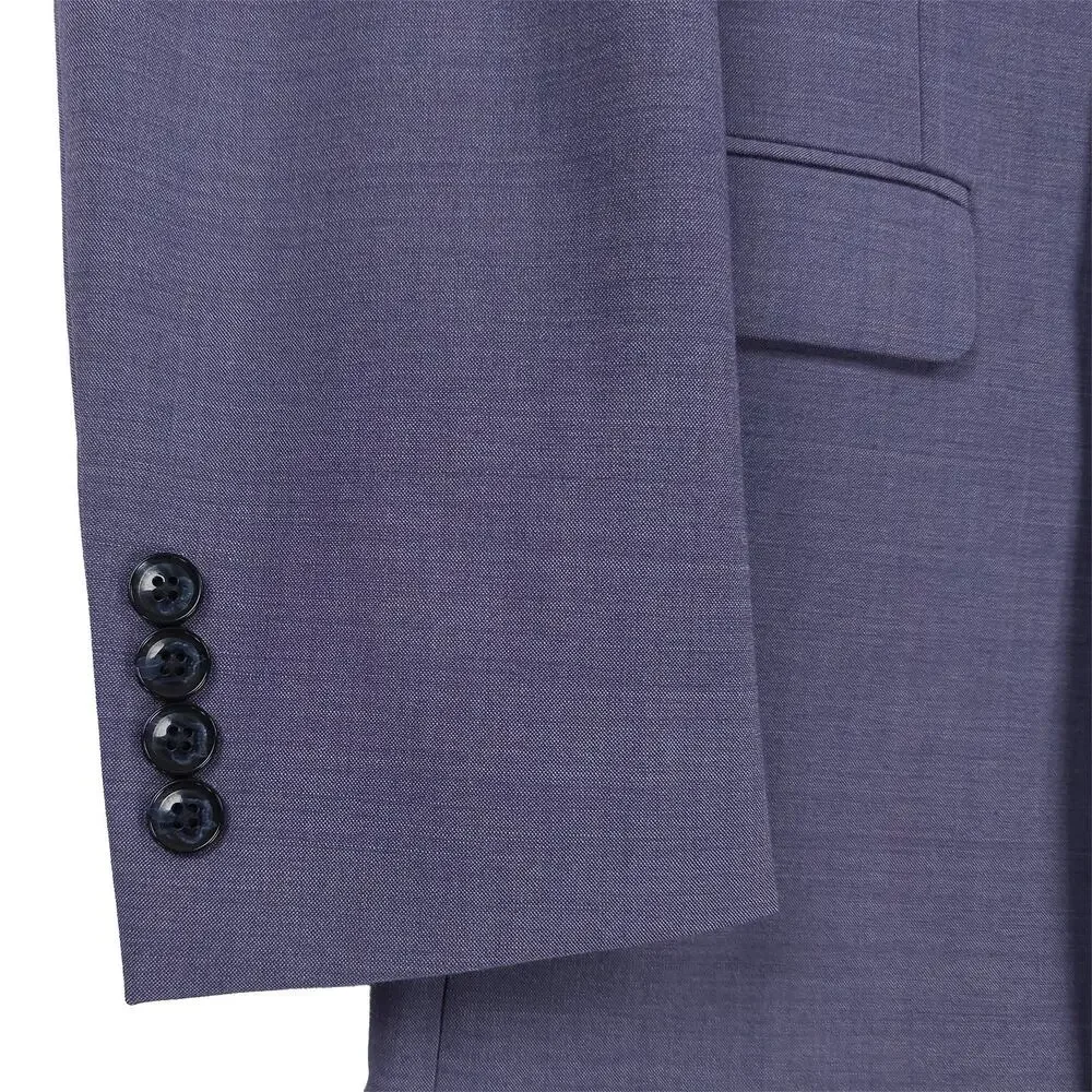 Bar III Mens Slim Fit 2 Piece Suit 36R 32x30 Lavender Purple Solid Stretch Wool